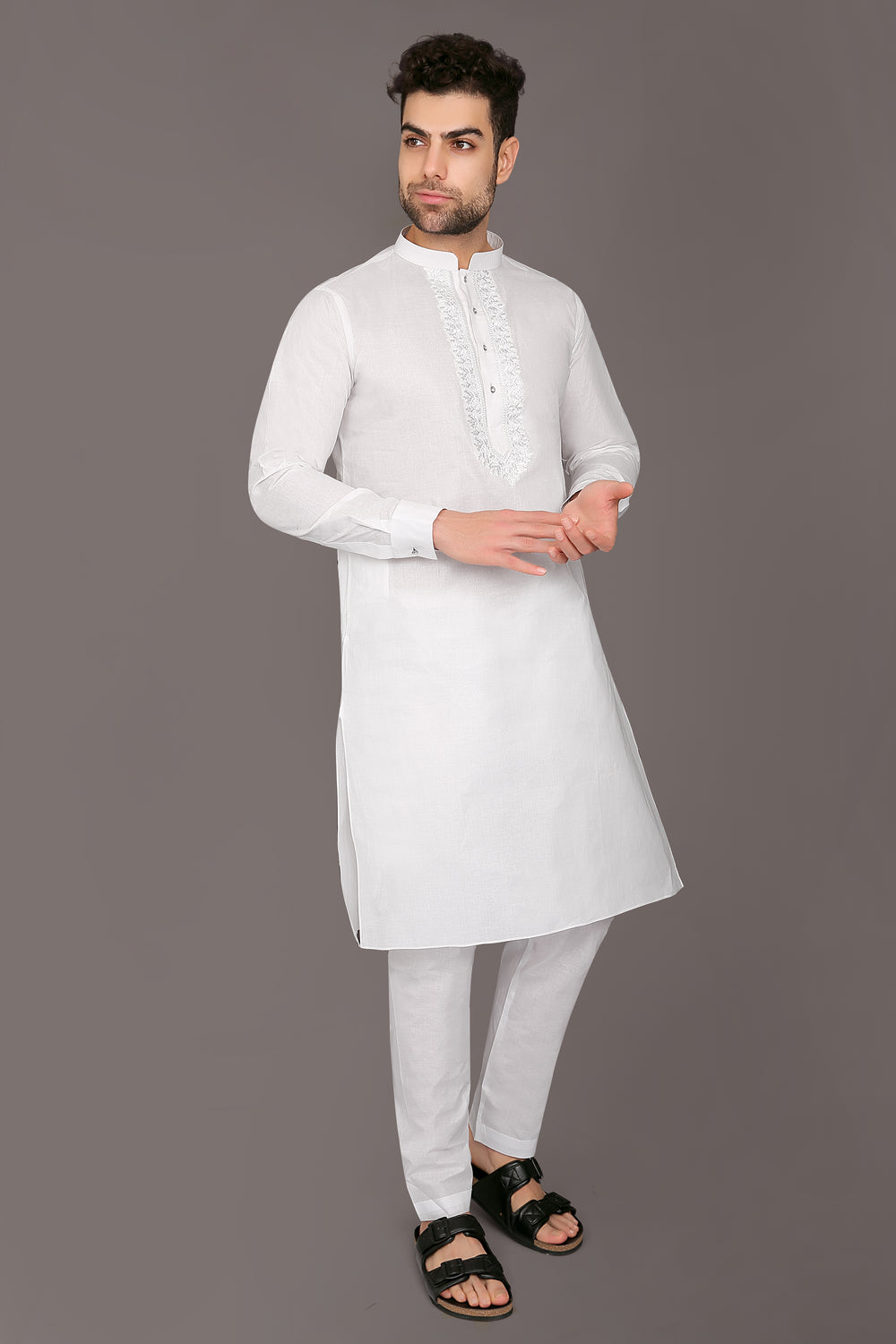 Ahyan Kurta Set White