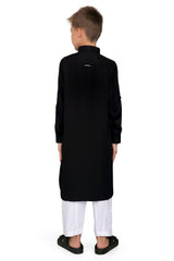 Oday Black Pathani Suit for Boys - Mashroo