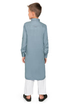 Oday Grey Pathani Suit for Kids - Mashroo