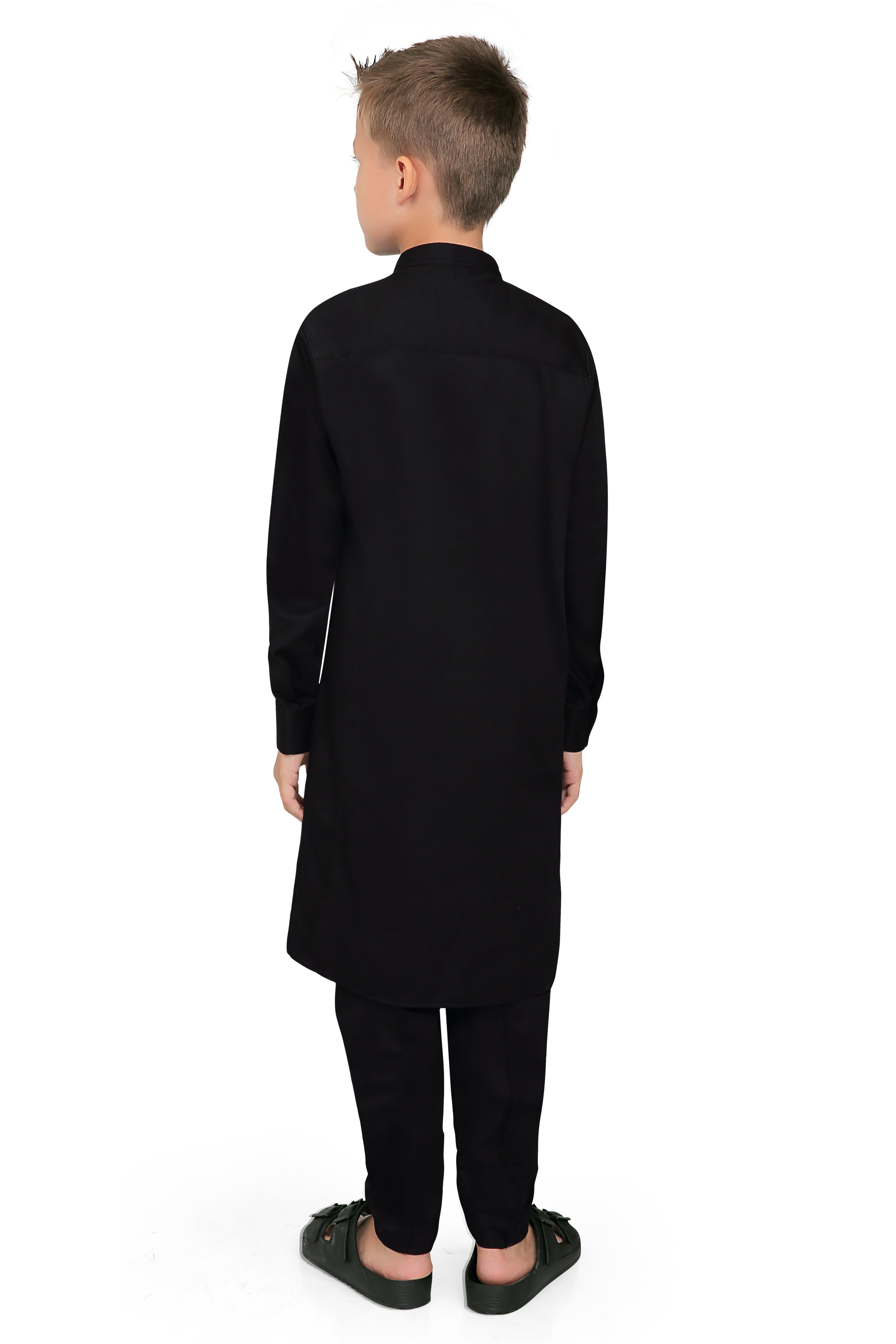 Terfi Black Kali Kurta for Boys - Mashroo