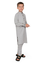 Terfi Grey Kali Kurta for Boys - Mashroo