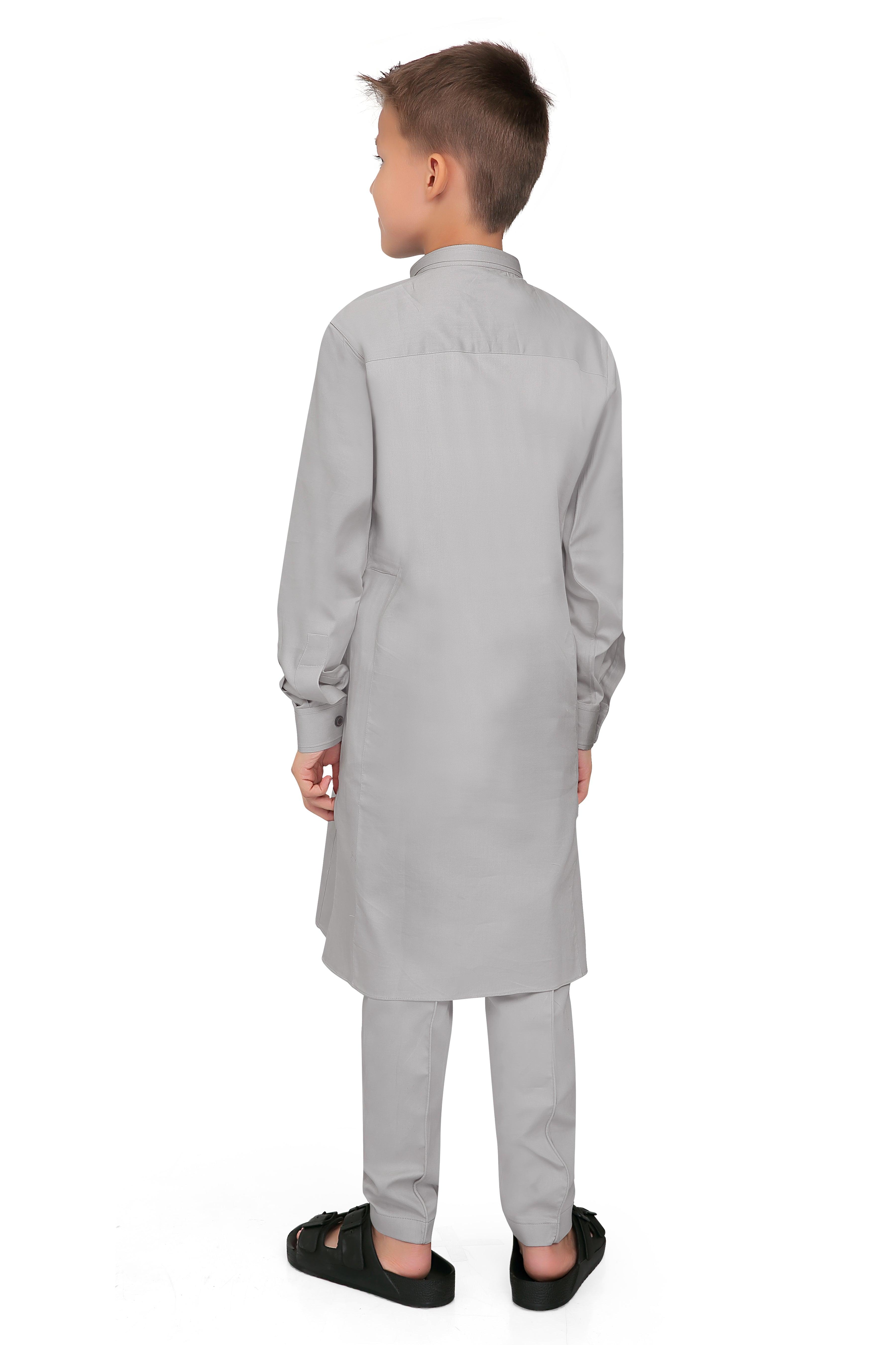 Terfi Grey Kali Kurta for Kids - Mashroo