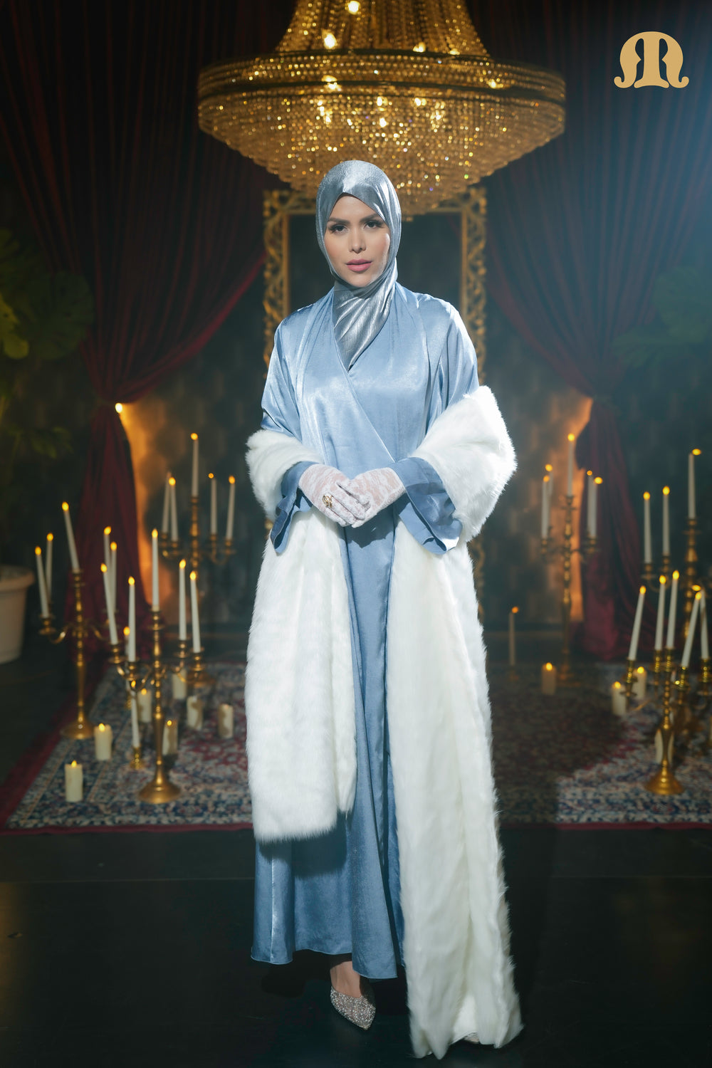 Snowdon Abaya Light Blue