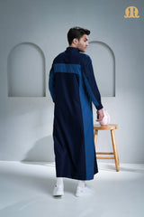 Birkir Navy Blue Thobe For Men