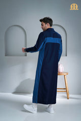 Birkir Navy Blue Thobe For Men