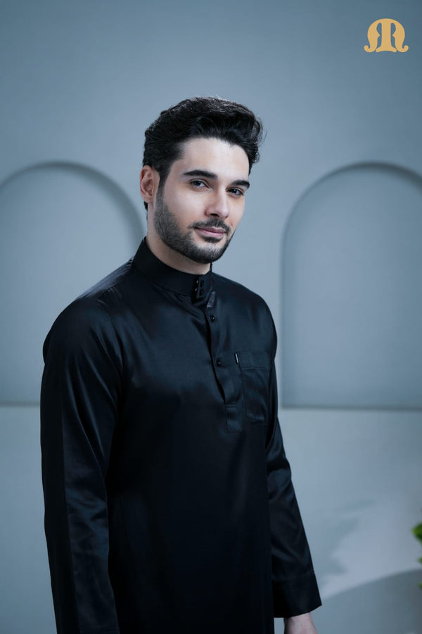 Mashroo Classics Saudi Thobe Black