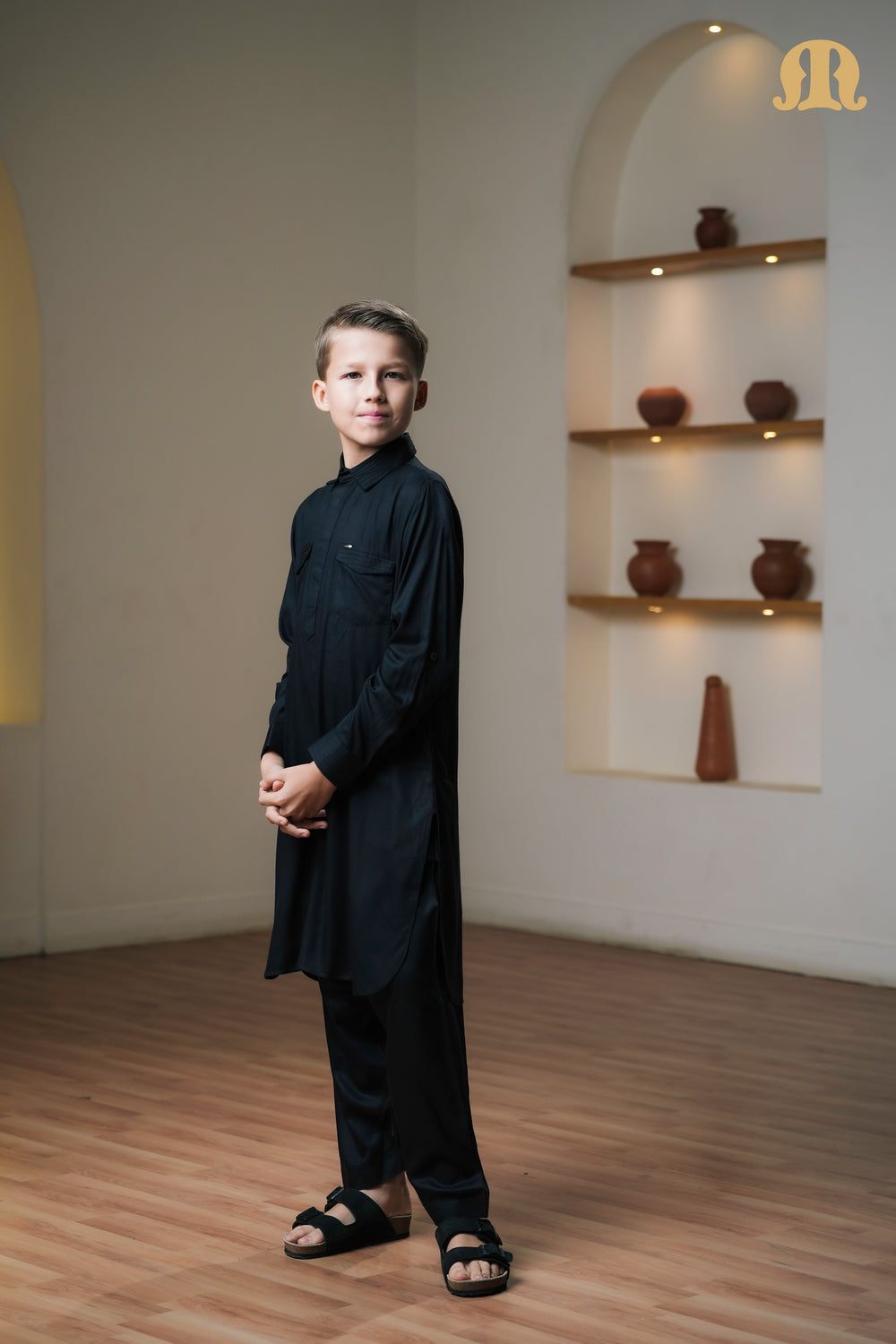 Kikan Black  Pathani Set Boys
