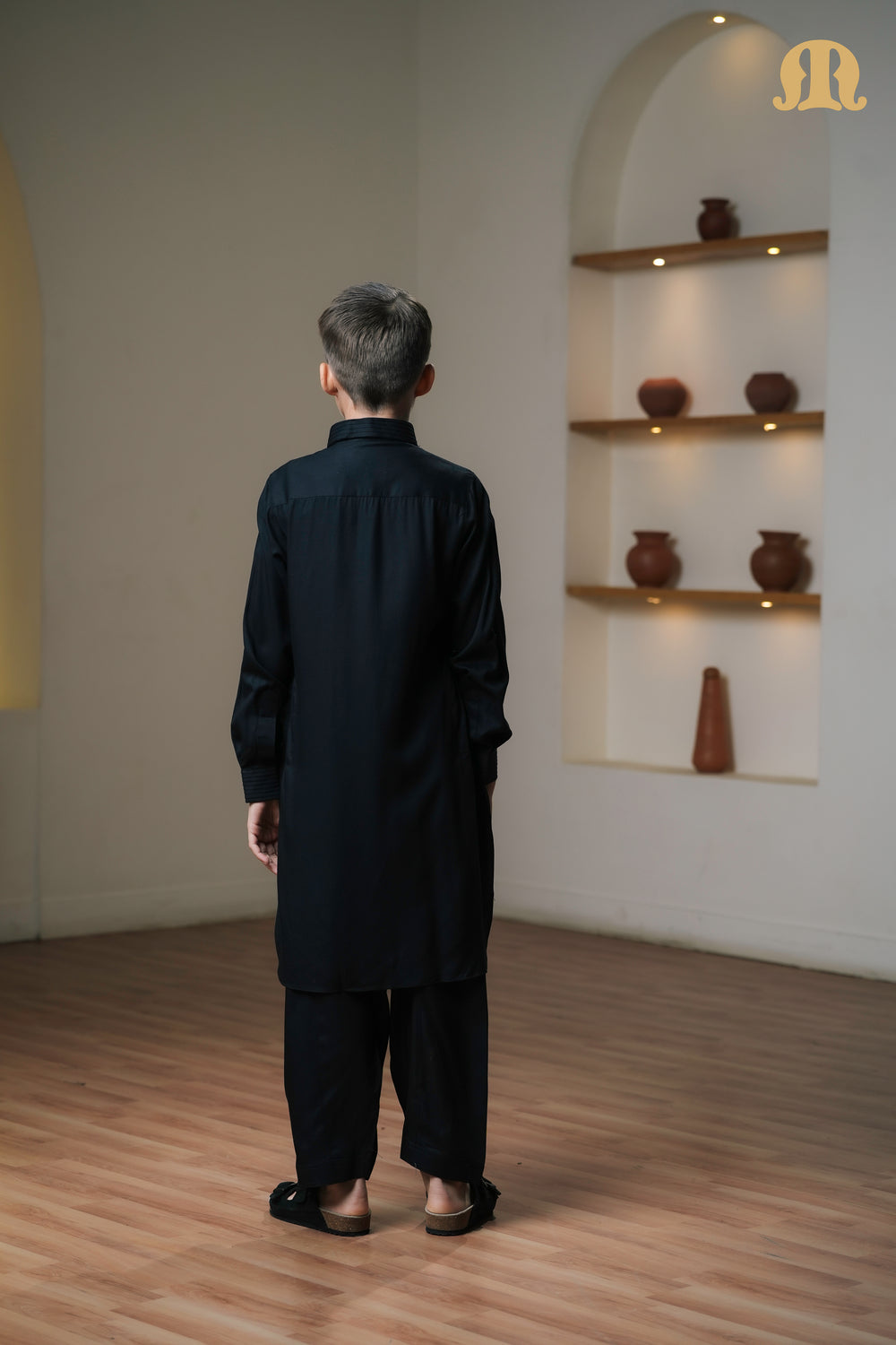 Kikan Black  Pathani Set Boys