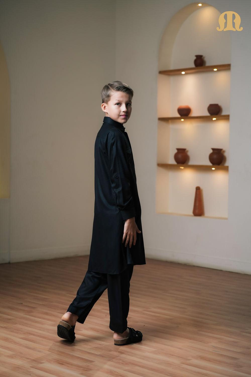 Kikan Black  Pathani Set Boys