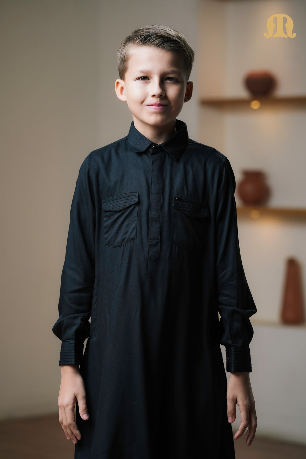 Kikan Black  Pathani Set Boys