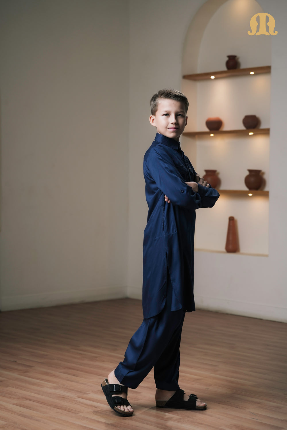 Kikan Blue Pathani Set Boys