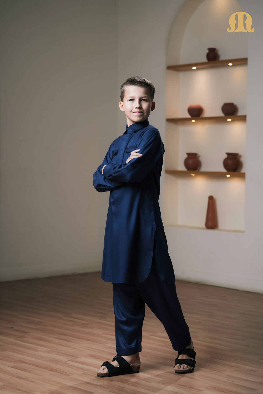 Kikan Blue Pathani Set Boys