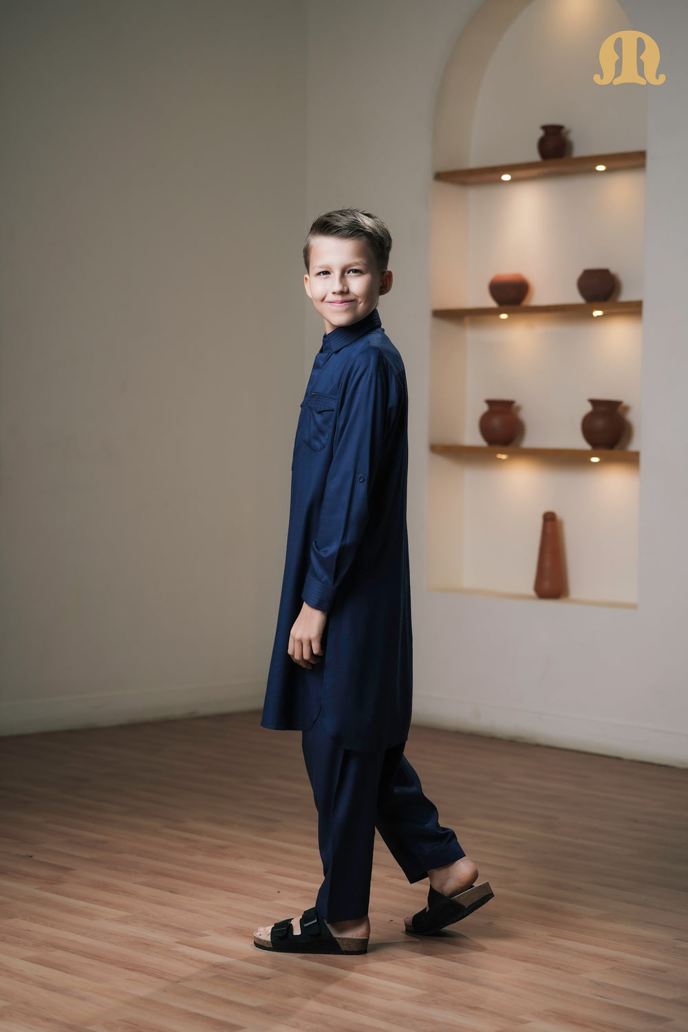 Kikan Blue Pathani Set Boys