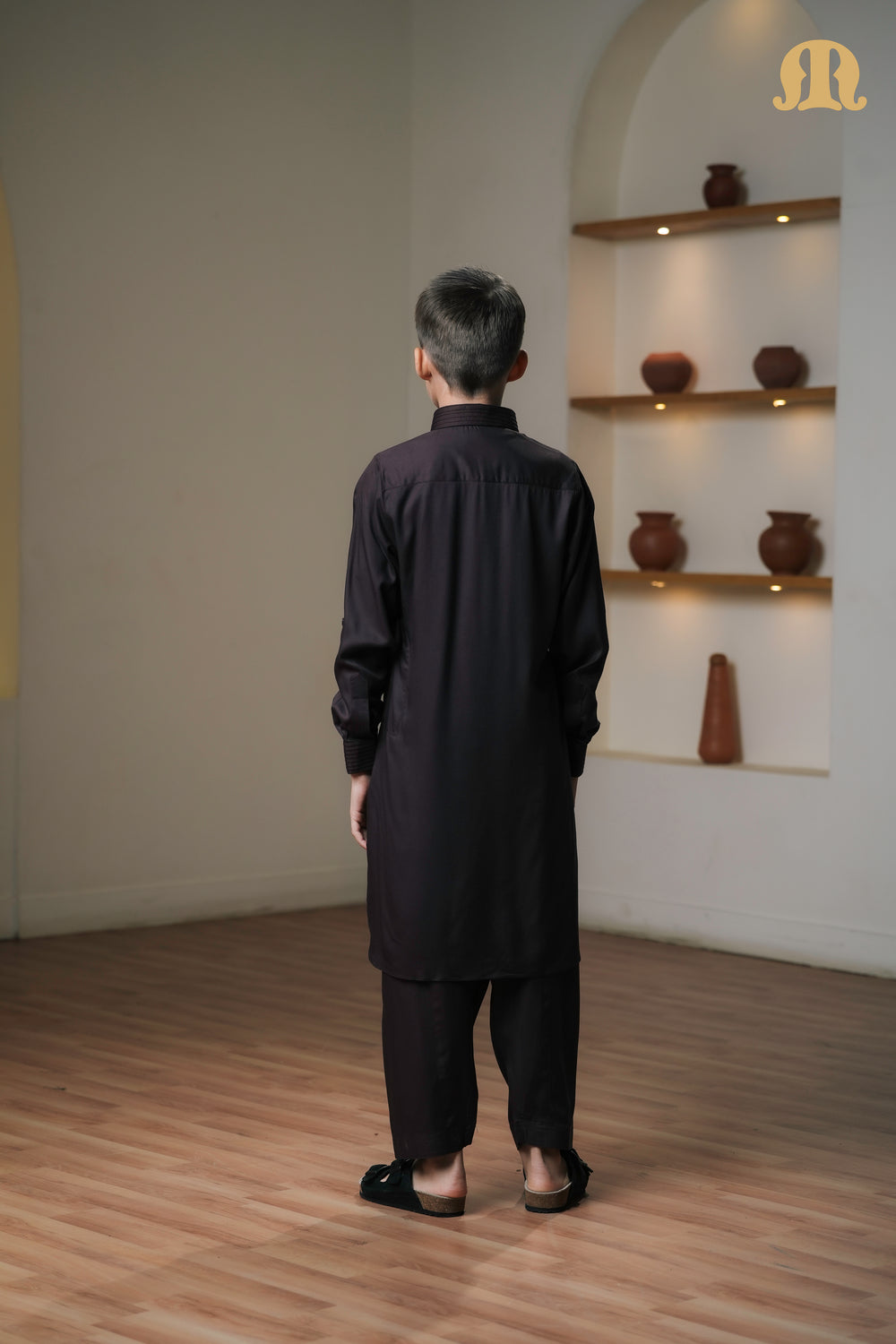 Kikan Brown Pathani Set Boys