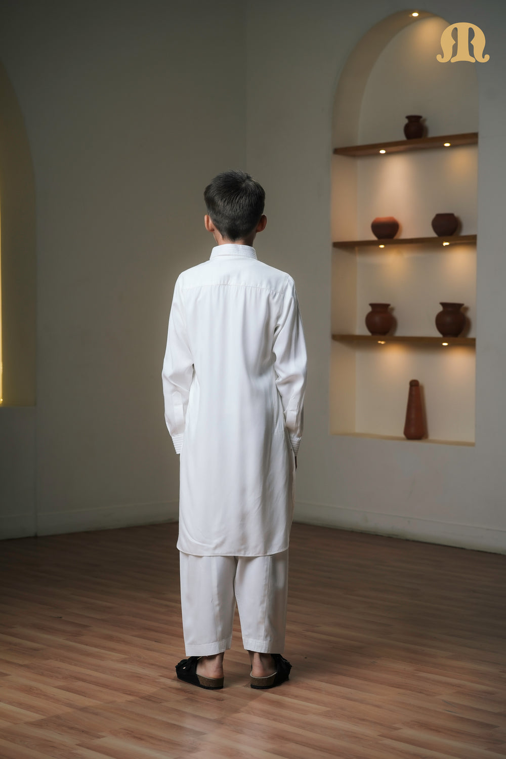 Kikan White Pathani Set Boys