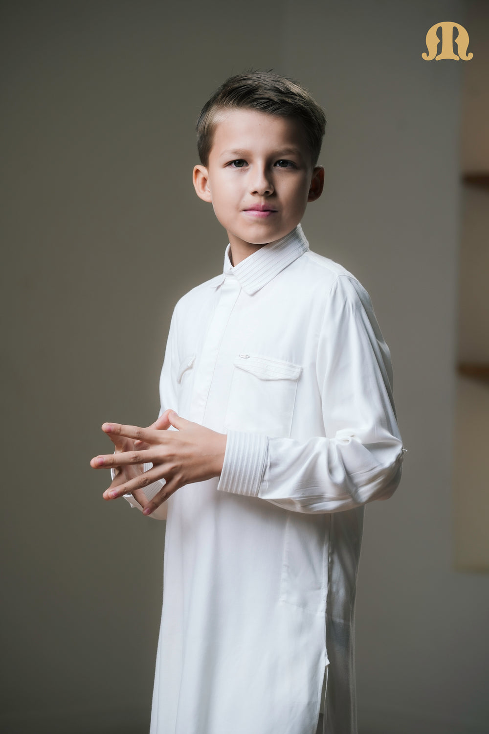 Kikan White Pathani Set Boys