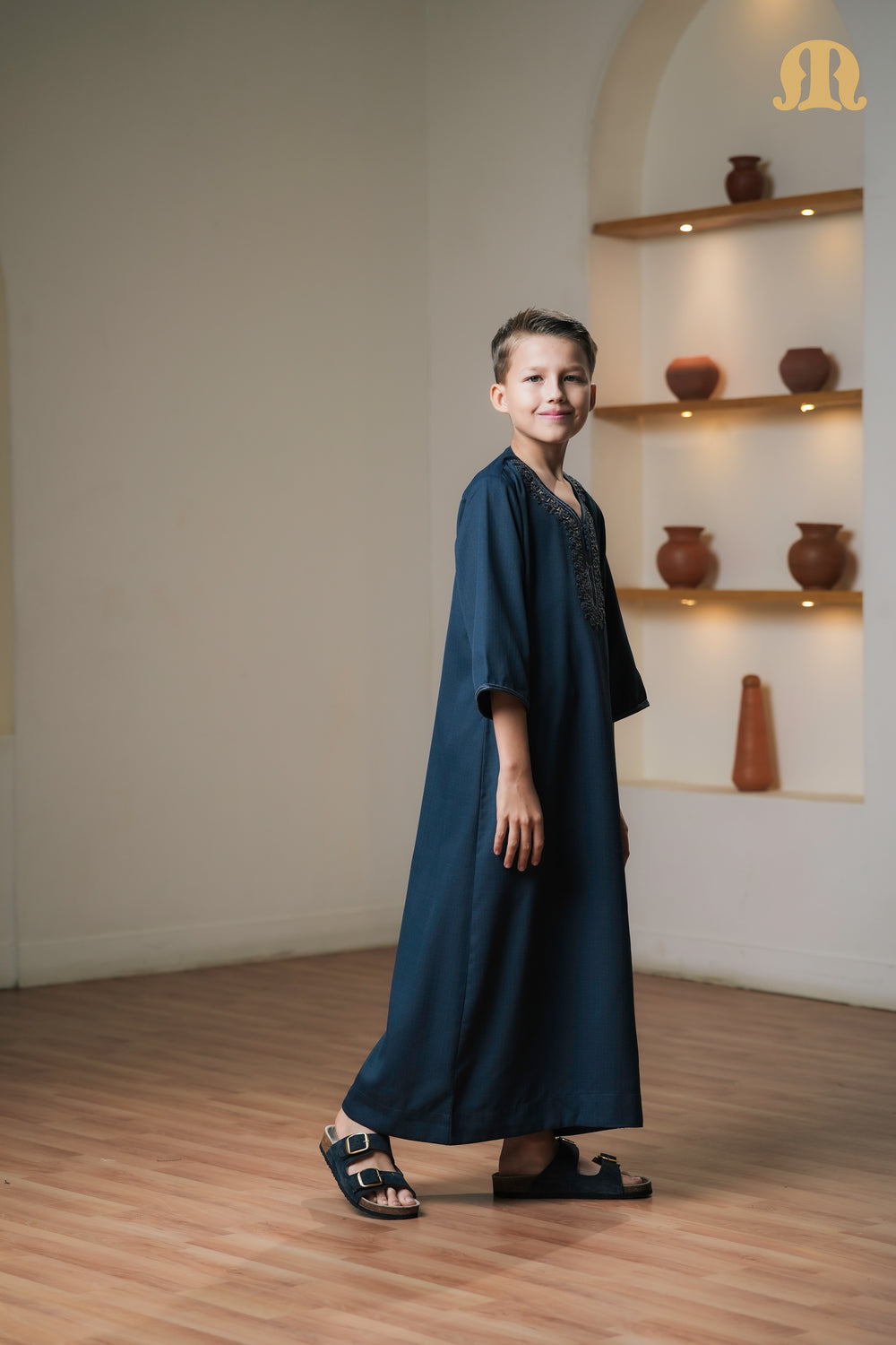 Navy Maksur Moroccan Thobe Boys