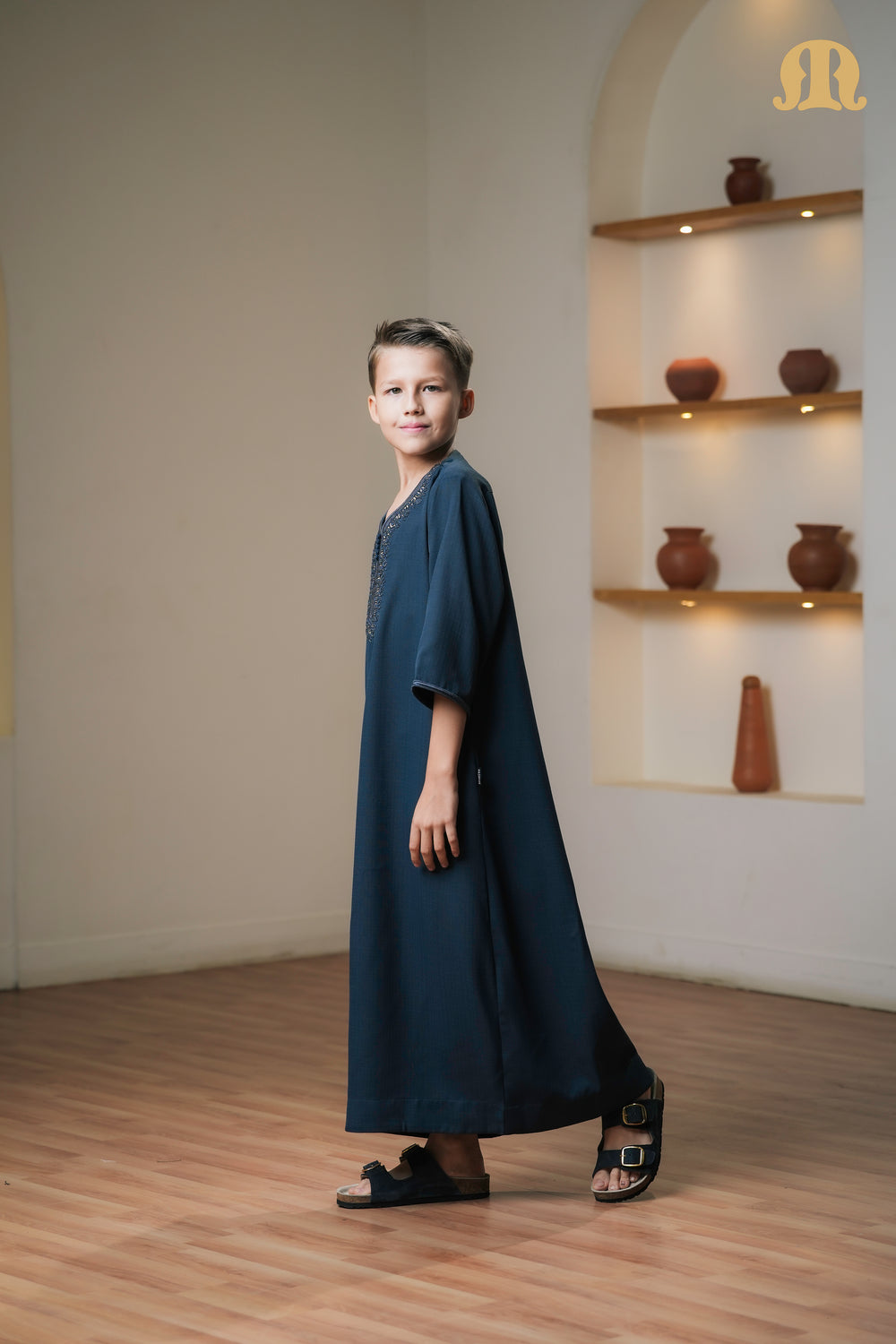Navy Maksur Moroccan Thobe Boys