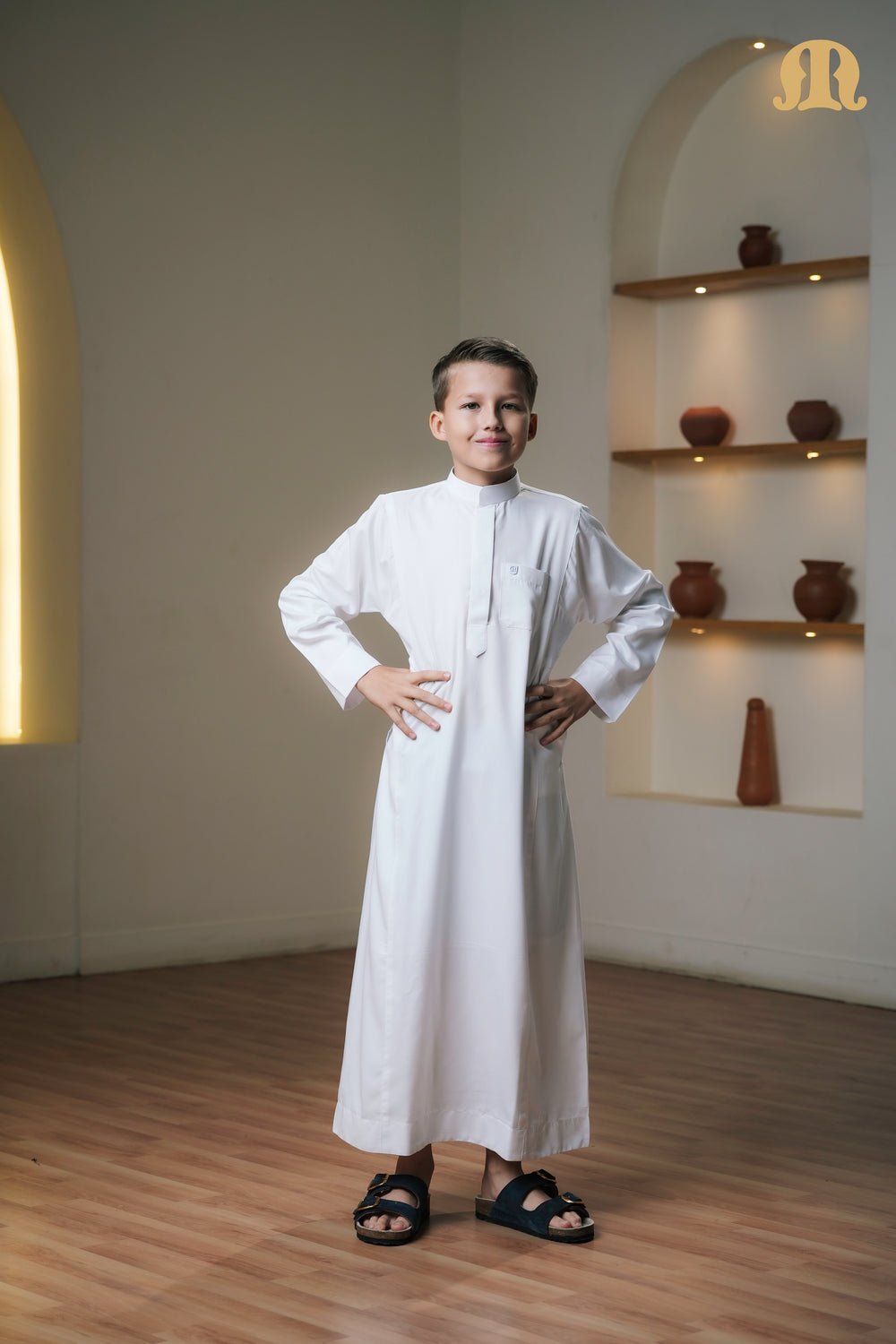 Kurvig Saudi 2.0 White Thobe Boys