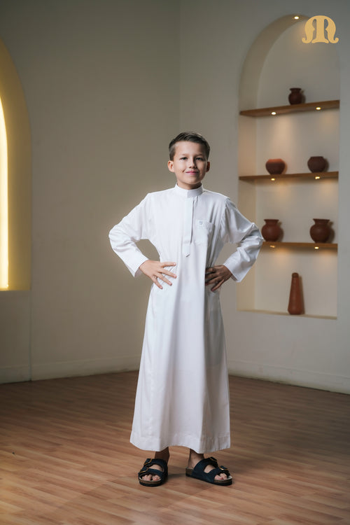 Kurvig Saudi 2.0 White Thobe Kids
