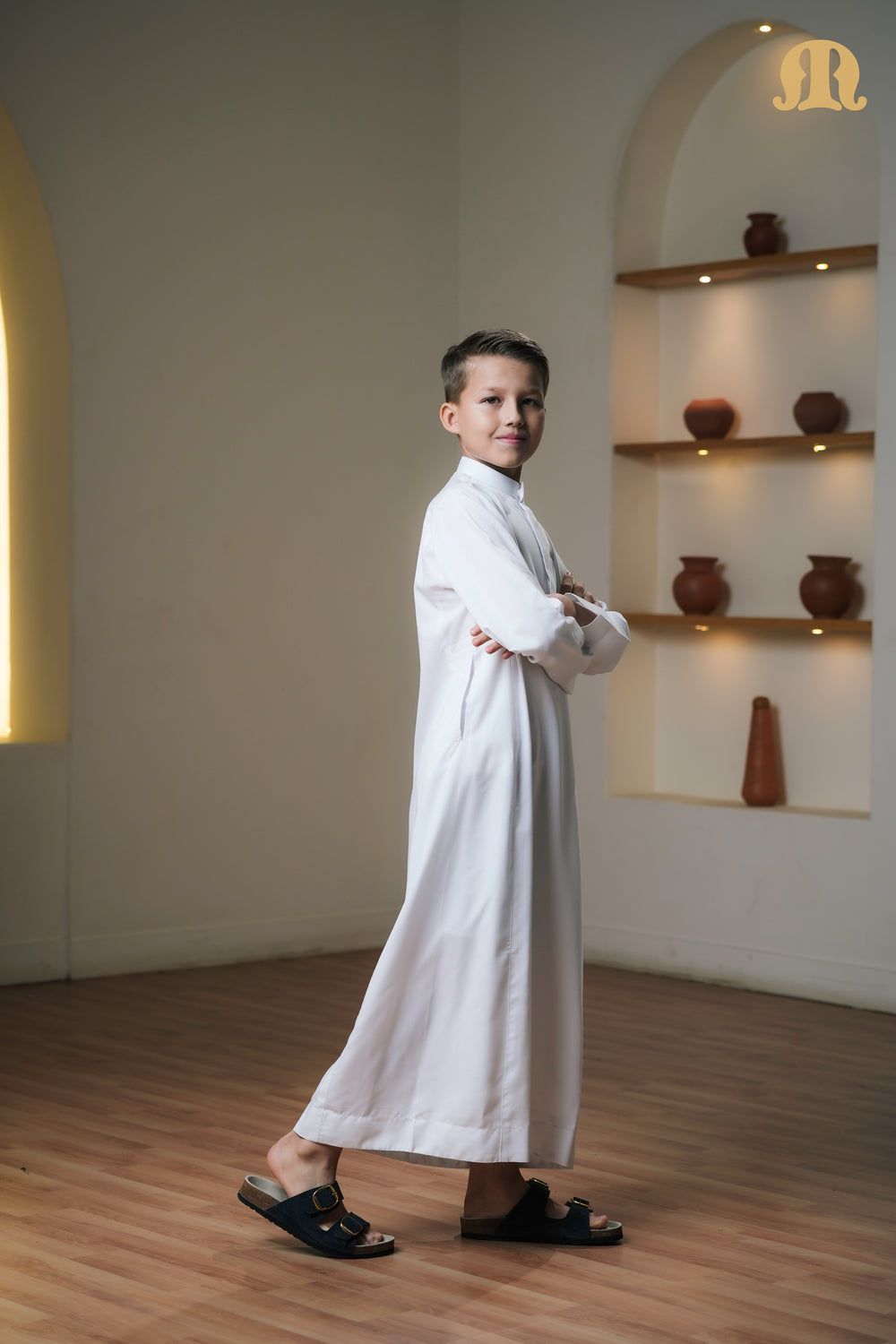 Kurvig Saudi 2.0 White Thobe Kids