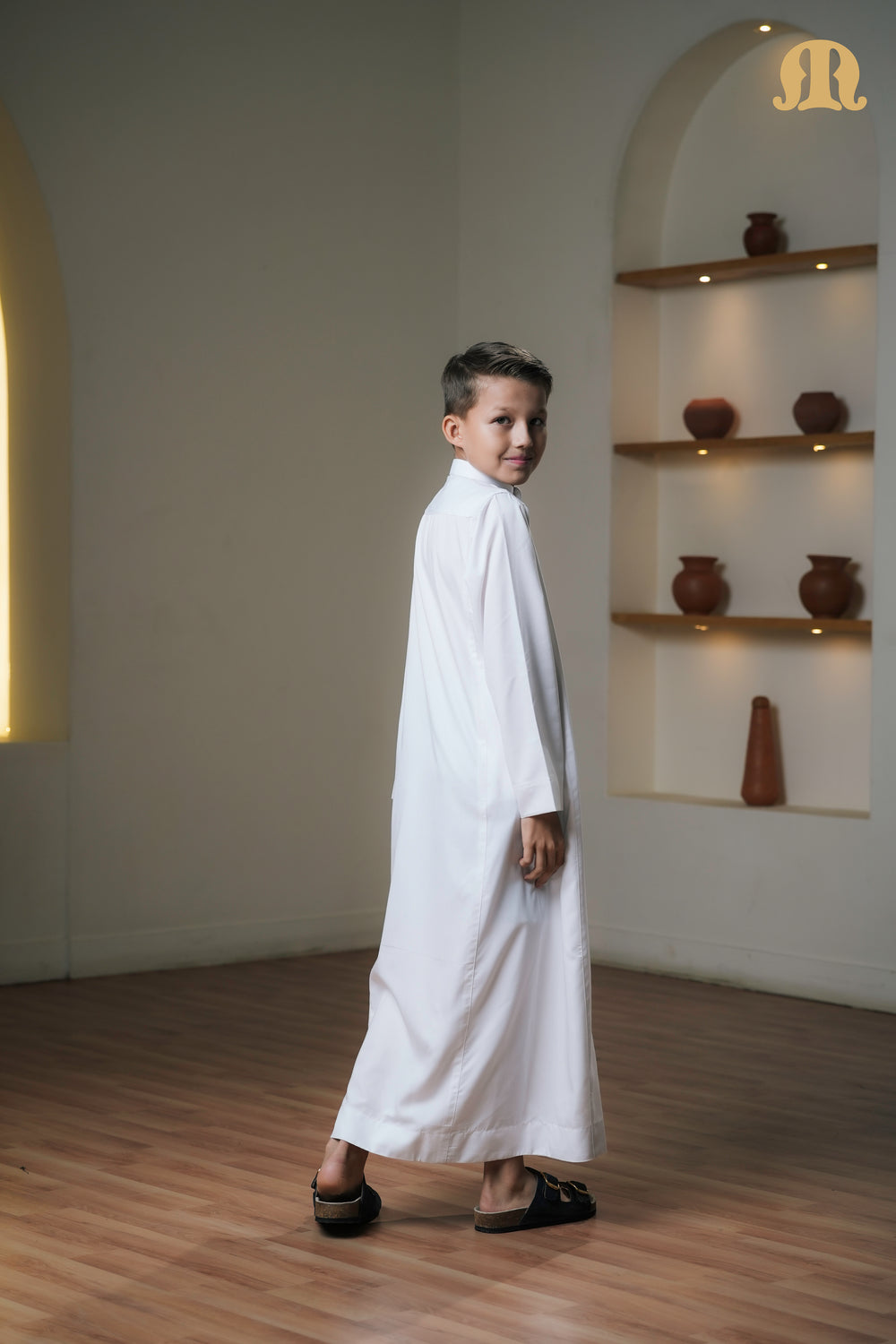 Kurvig Saudi 2.0 White Thobe Kids