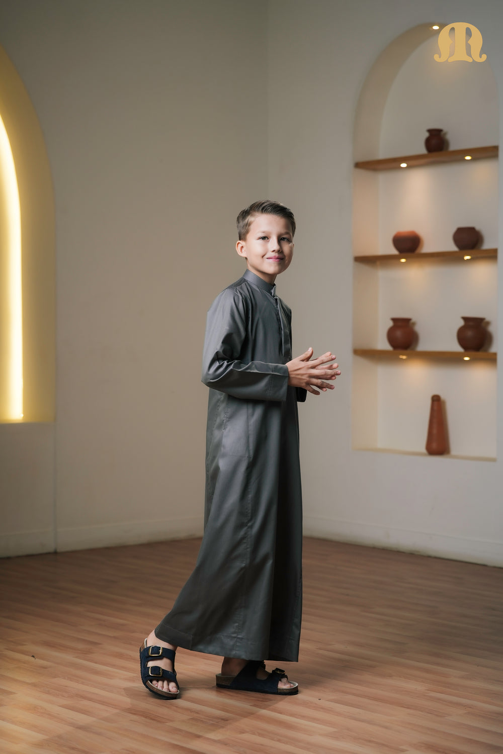 Kurvig Saudi 2.0 Grey Thobe Kids