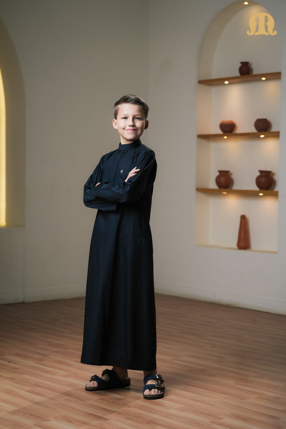Kurvig Saudi 2.0 Black Thobe Kids
