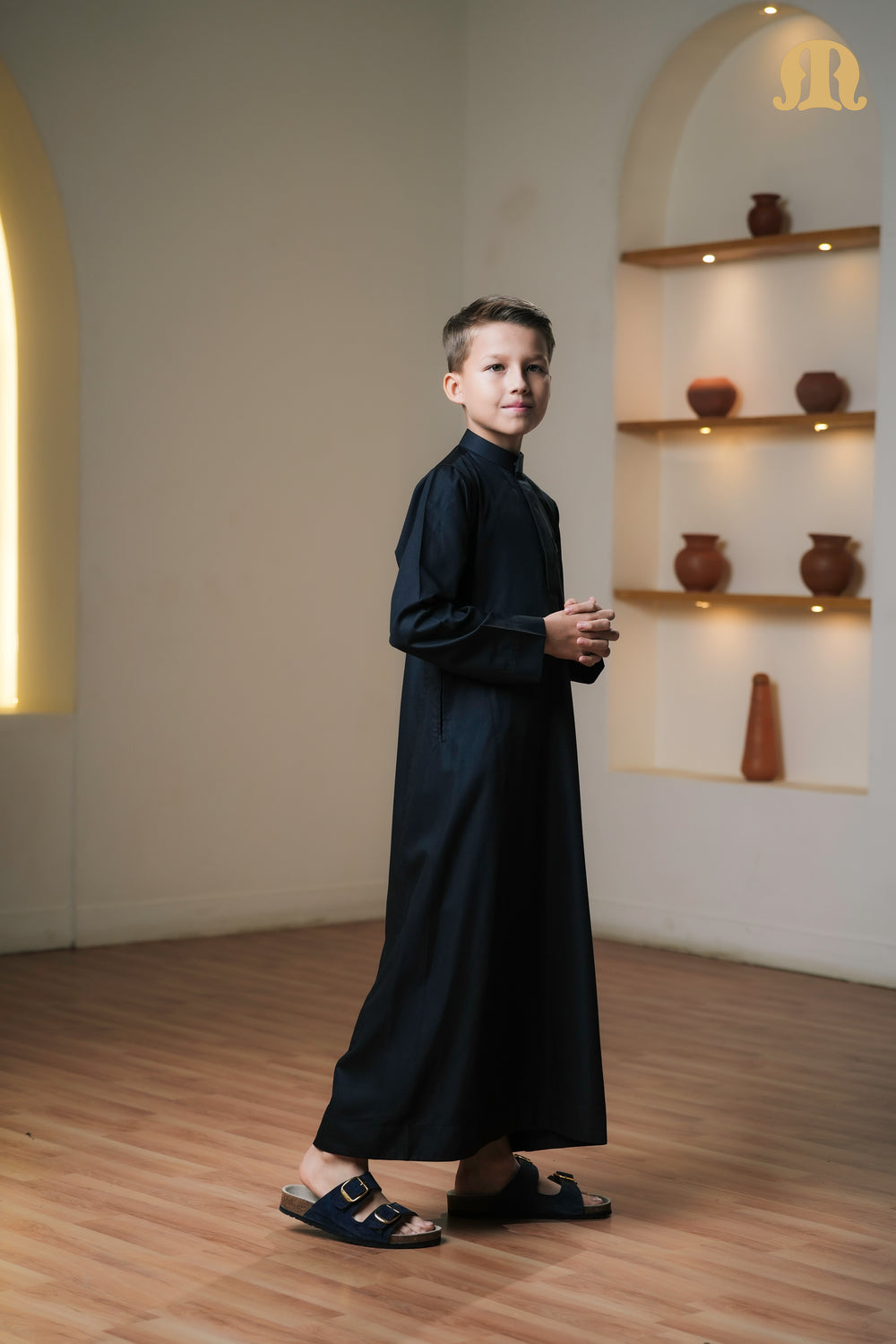 Kurvig Saudi 2.0 Black Thobe Kids
