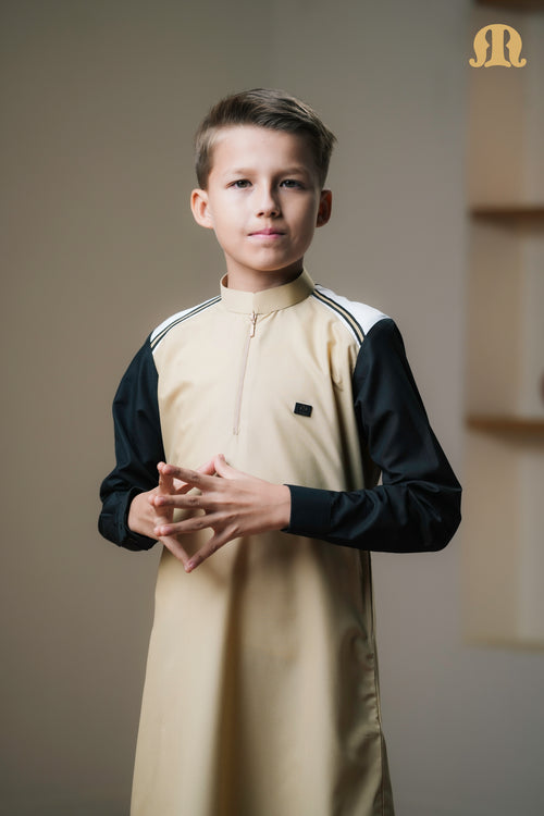 Beige Litos Thobe Kids