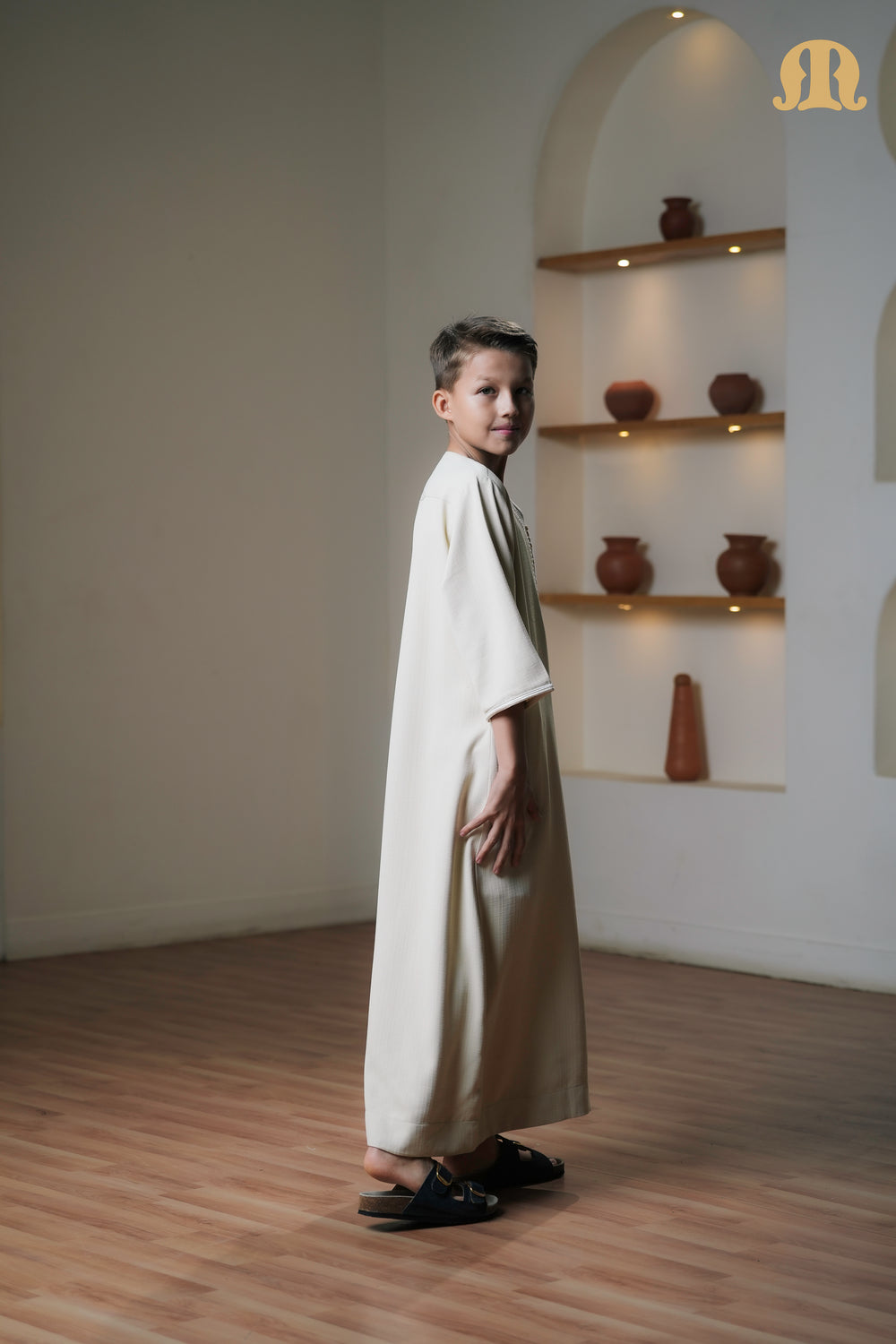 Cream Qalil Moroccan Thobe Kids