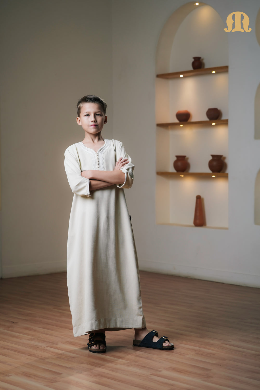 Cream Qalil Moroccan Thobe Kids