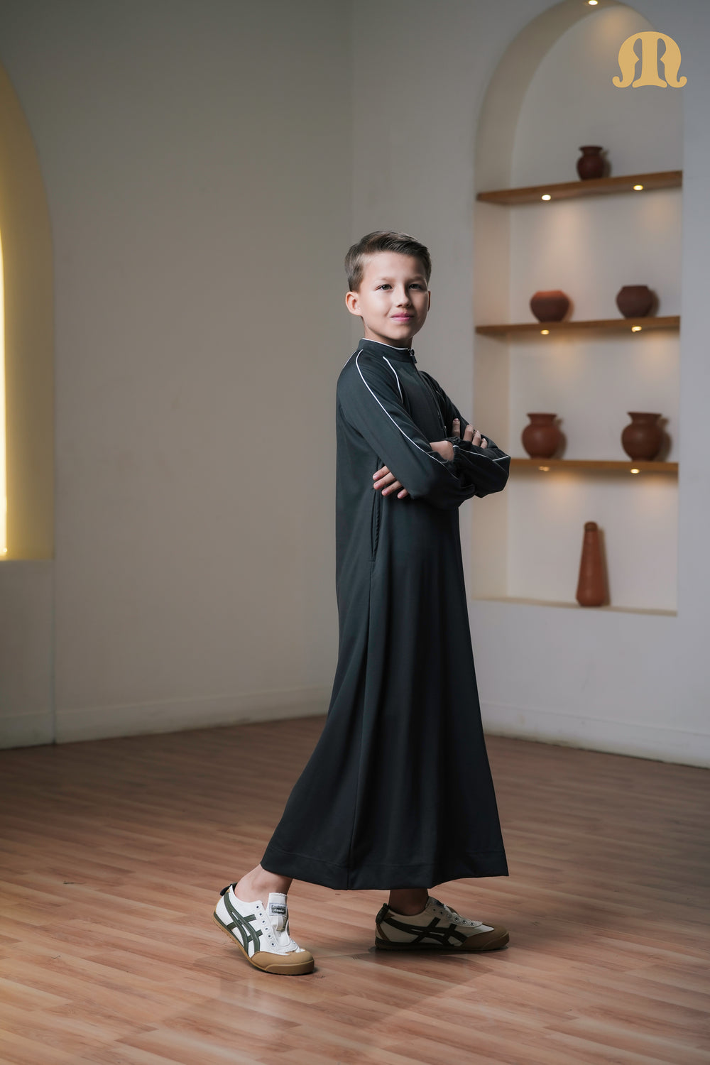 Green Gering Knitted Thobe Boys
