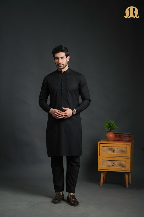 Sukuti Black Kurta Set Men