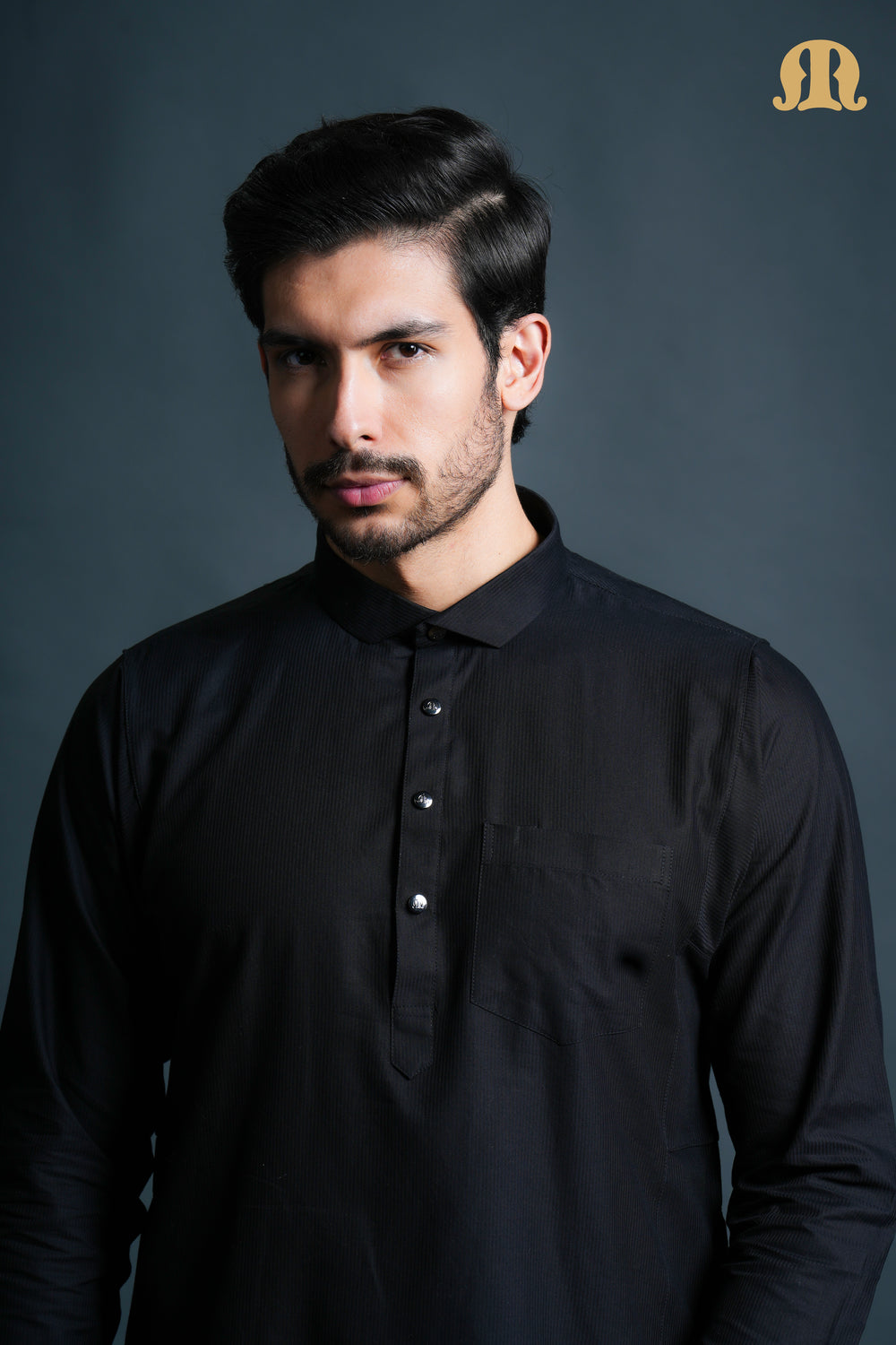 Asiri Black Kali Kurta Set Men