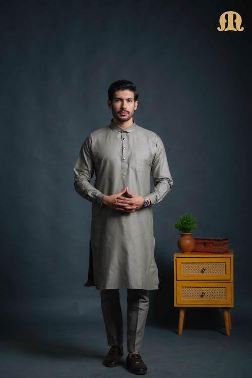 Asiri Grey Kali Kurta Set Men