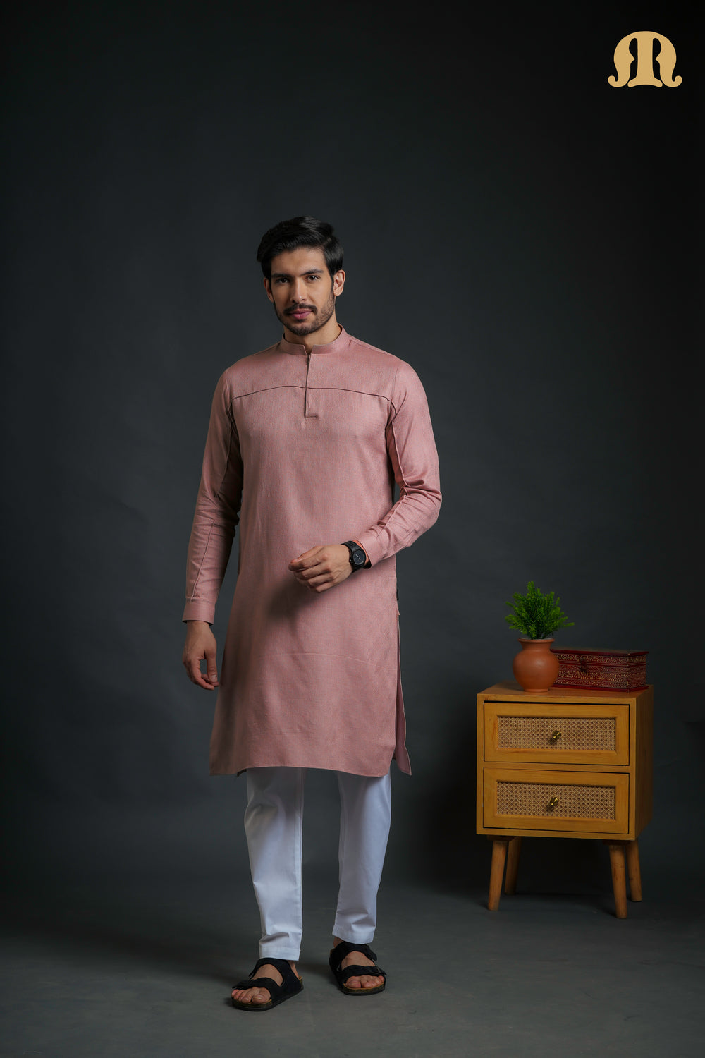 Sifir Pink Kurta Set Men