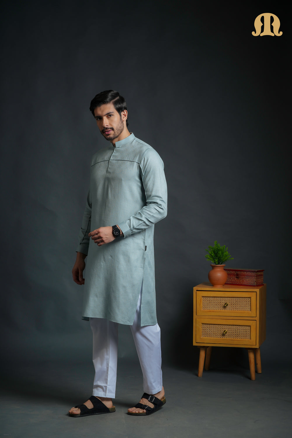 Sifir Blue Kurta Set Men