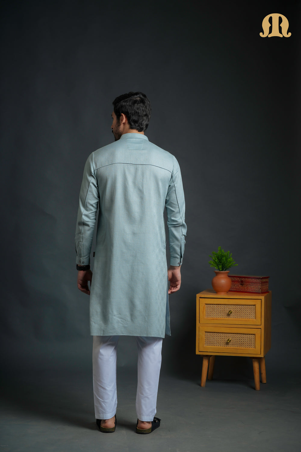 Sifir Blue Kurta Set Men