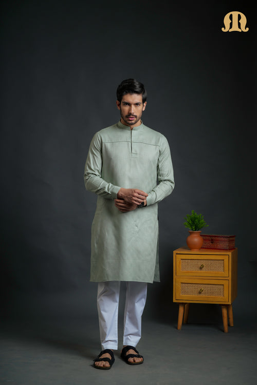 Sifir Light Green Kurta Set Men
