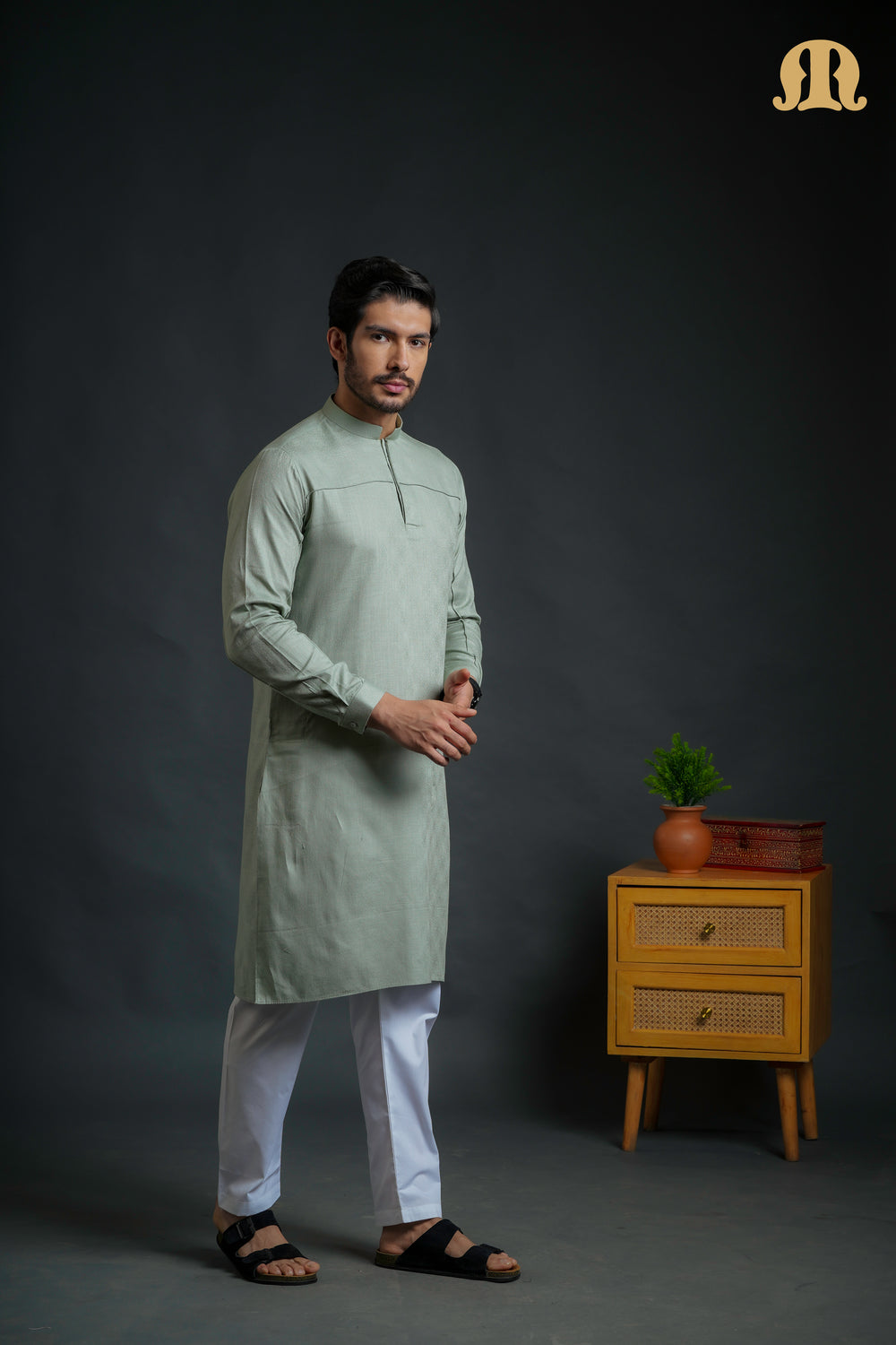 Sifir Light Green Kurta Set Men