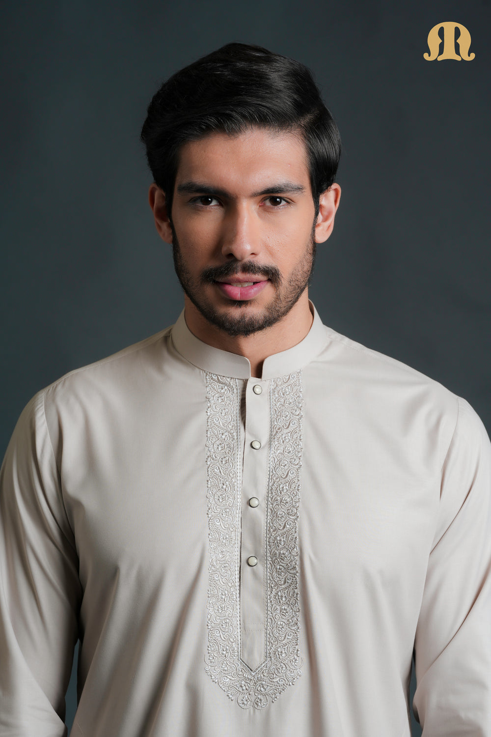 Sobrio Embroidered Pink Kurta Set Men