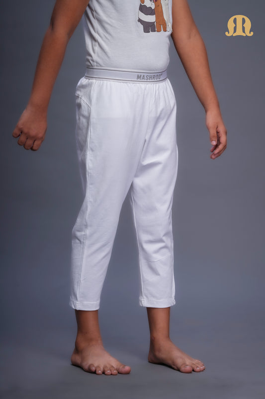 3/4 Knit Izaar White Kid