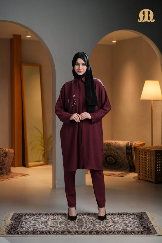 Tangier Cord Set Maroon