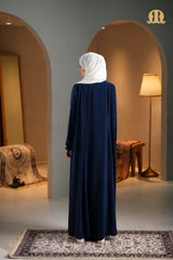 Nayef Coat Style Abaya Navy Blue