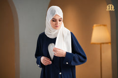 Nayef Coat Style Abaya Navy Blue