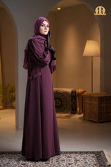 Buchra Abaya Maroon