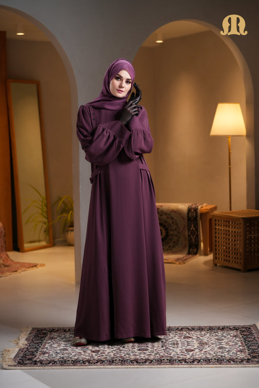 Buchra Abaya Maroon