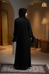 Aziza Two Piece Abaya Black