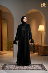 Aziza Two Piece Abaya Black